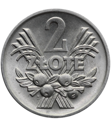 2 zł Jagody, 1973, stan 1, piękny połysk z rolki
