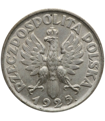 2 zł Żniwiarka 1925 z kropką, Londyn, stan 3+