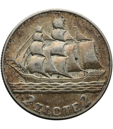 2 zł Żaglowiec 1936, stan 2