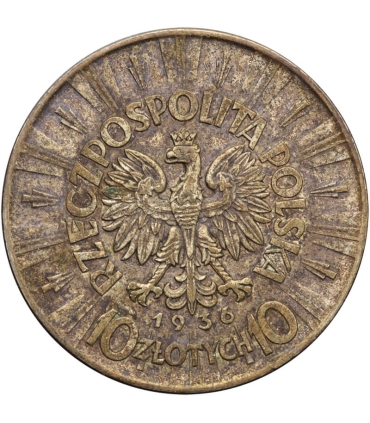 10 złotych Józef Piłsudski 1936, stan 3