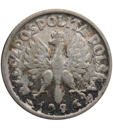 1 zł Żniwiarka 1924 rok róg i pochodnia, stan 3