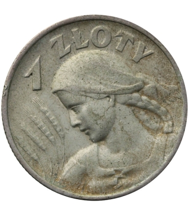 1 złoty 1925, Żniwiarka kropka po dacie, stan 3+