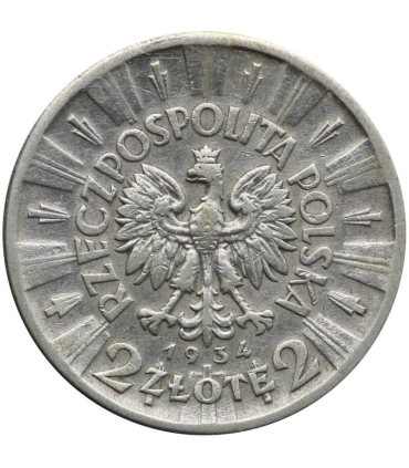 2 złote, Józef Piłsudski, 1934 stan 3