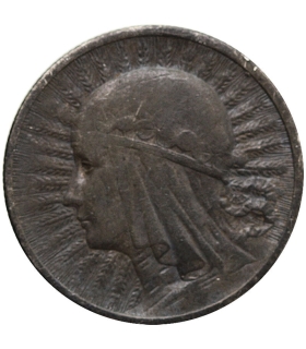 2 złote głowa kobiety 1933, stan 3-