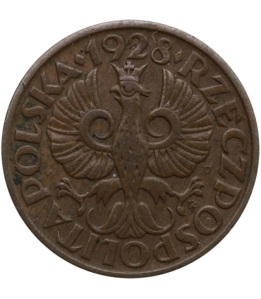2 grosze 1928, stan 3+