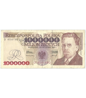 1000000 zł Władysław Reymont 1993, seria D, stan 3/3+