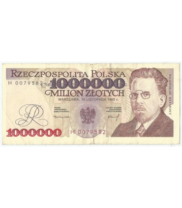 1000000 zł Władysław Reymont 1993, seria H, stan 3