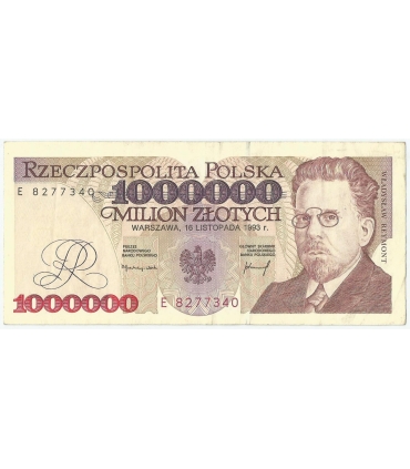 1000000 zł Władysław Reymont 1993, seria E, stan 2