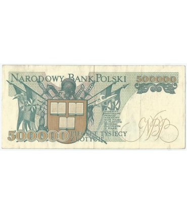 500000 zł Henryk Sienkiewicz 1990, seria B, stan 3