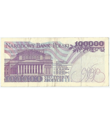 100000 zł Stanisław Moniuszko 1993, seria U, stan 3