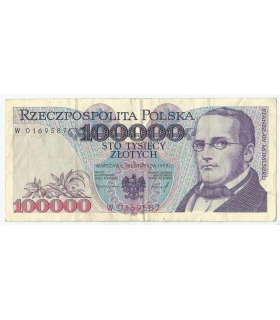 100000 zł Stanisław Moniuszko 1993, seria W, stan 3