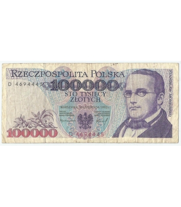 100000 zł Stanisław Moniuszko 1993, seria D, stan 3