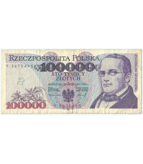 100000 zł Stanisław Moniuszko 1993, seria D, stan 3