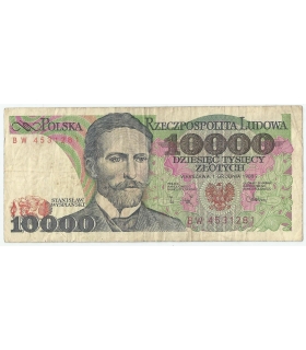 10000 zł Stanisław Wyspiański 1988, seria BW, stan 3/3-