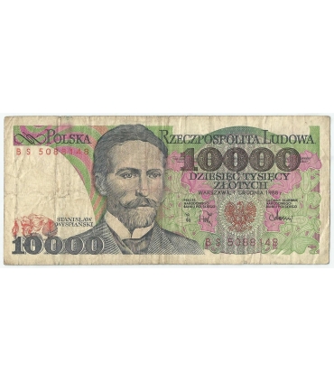 10000 zł Stanisław Wyspiański 1988, seria BS, stan 3/3-