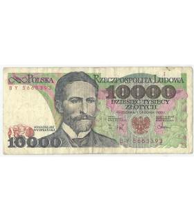 10000 zł Stanisław Wyspiański 1988, seria BY, stan 3/3-