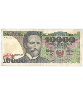 10000 zł Stanisław Wyspiański 1988, seria AH, stan 3