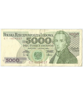 5000 zł Fryderyk Chopin,1988, seria CT, stan 3
