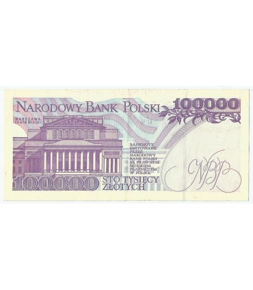 100000 zł Stanisław Moniuszko 1993, seria D, stan 3+