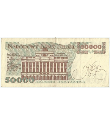 50000 zł Stanisław Staszic 1989, seria AL stan 3