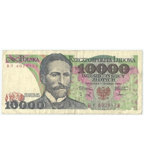 10000 zł Stanisław Wyspiański 1988, seria BY, stan 3/3-