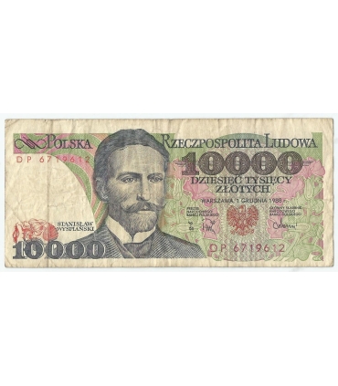 10000 zł Stanisław Wyspiański 1988, seria DP, stan 3-/4+