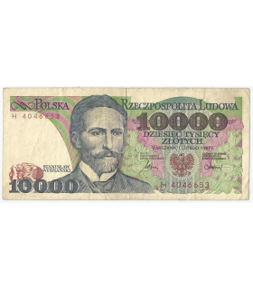 10000 zł Stanisław Wyspiański 1988, seria H, stan 3