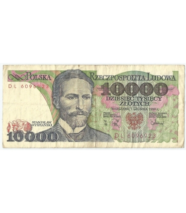 10000 zł Stanisław Wyspiański 1988, seria DL, stan 3/3-