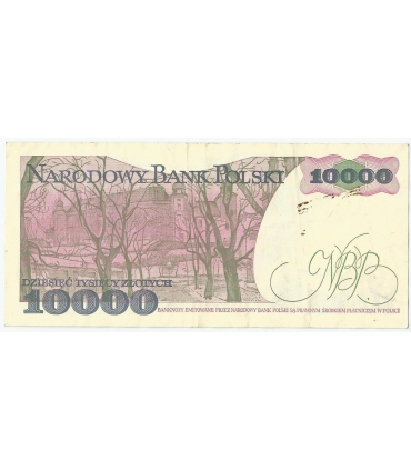 10000 zł Stanisław Wyspiański 1988, seria CZ 6442246 , stan 3/3+