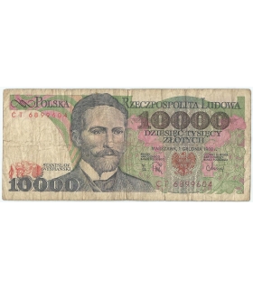 10000 zł Stanisław Wyspiański 1988, seria CT, stan 4