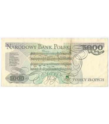 5000 zł Fryderyk Chopin,1988, seria DB, stan 3