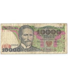 10000 zł Stanisław Wyspiański 1988, seria BL, stan 3-/4+