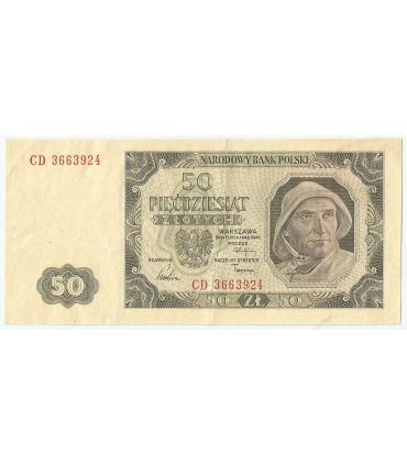 50 zł, 1948, stan 3/3+, seria CD