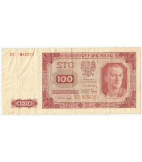 100 zł, 1948, seria EU, stan 3-