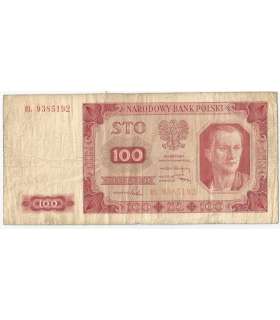 100 zł, 1948, seria EL, stan 3-/4+
