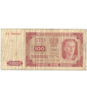 100 zł, 1948, seria FE, stan 3-/4+