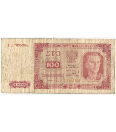 100 zł, 1948, seria FE, stan 3-/4+