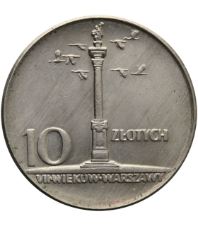 10 złotych Mała kolumna, 1966, stan 1-/2+