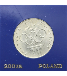 200 zł, XXI Igrzyska Olimpiady 1975 Montreal, w oryginalnym kapslu NBP