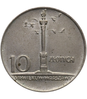 10 złotych Mała kolumna, 1966, stan 1-/2+