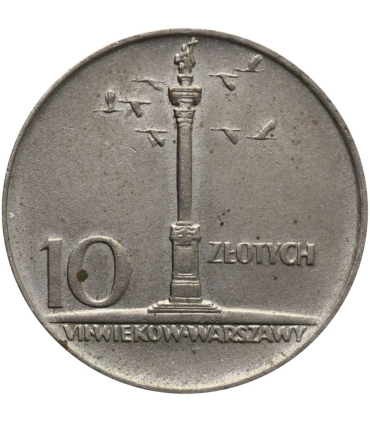 10 złotych Mała kolumna, 1966, stan 1-/2+