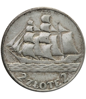 2 zł Żaglowiec 1936, stan 2
