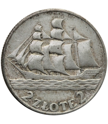2 zł Żaglowiec 1936, stan 2