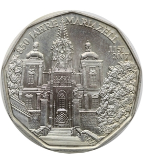 Austria 5 euro, 2007 800-lecie miasta Mariazell, srebro