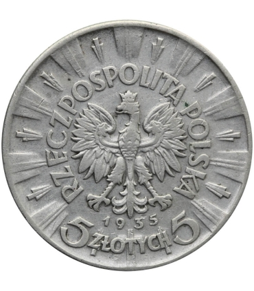 5 złotych Piłsudski 1935, stan 3