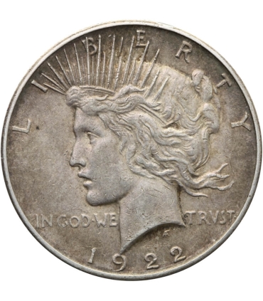 USA, 1 dolar 1922, stan 3, certyfikat