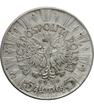 5 złotych Piłsudski 1936, stan 3