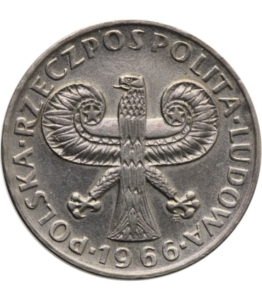 10 złotych Mała kolumna, 1966, stan 1-/2+