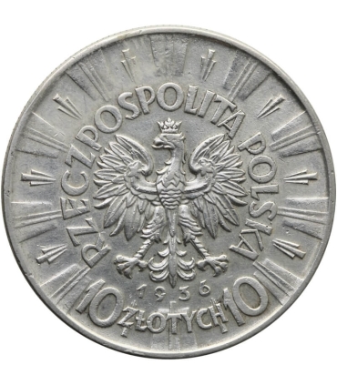10 złotych Józef Piłsudski 1936, stan 3