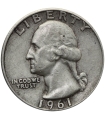 USA ¼ dolara (quarter, 25 centów), 1961 ćwierćdolarówka Waszyngtona, srebro Ag900